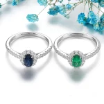 Natural Emerald Sterling Silver Rings 0.45 Carats Genuine Precious Gemstone Classic Fine Jewelrys Anniversary Engagement Gifts - Image 6