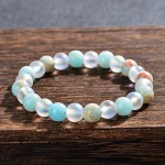 8mm Natural Shoushan Stone Health Bracelet, Bringing Health and Longevity, Fashionable Beaded Bracelet for Men and Women - Image 5