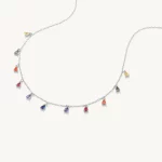 CANNER 925 Sterling Silver Clavicle Chain Necklace for Women Exquisite Colorful Zircon CZ Pendant Choker Necklaces Jewelry Gifts - Image 2