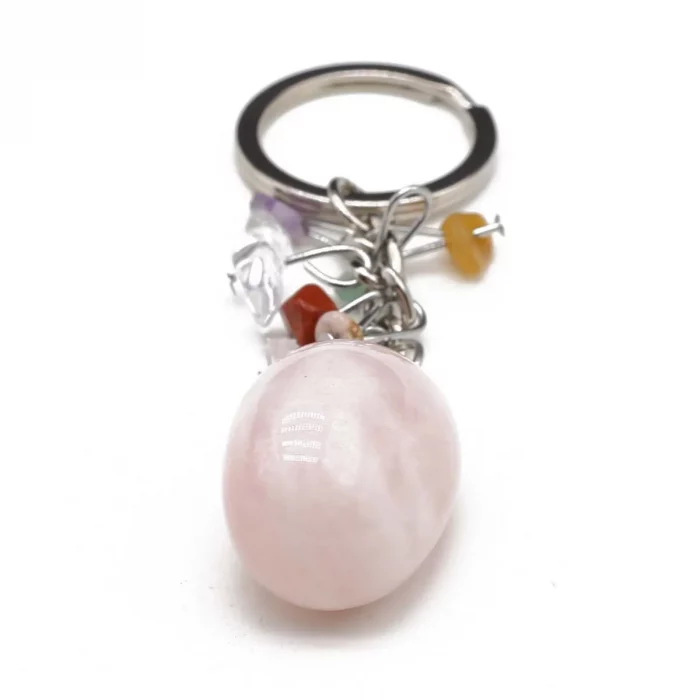 Natural Stone Key Chain Healing Keychains Gem Quartz Fluorite Citrine Irregular Stone Pendants Charms for Women Men Jewelry - Image 7