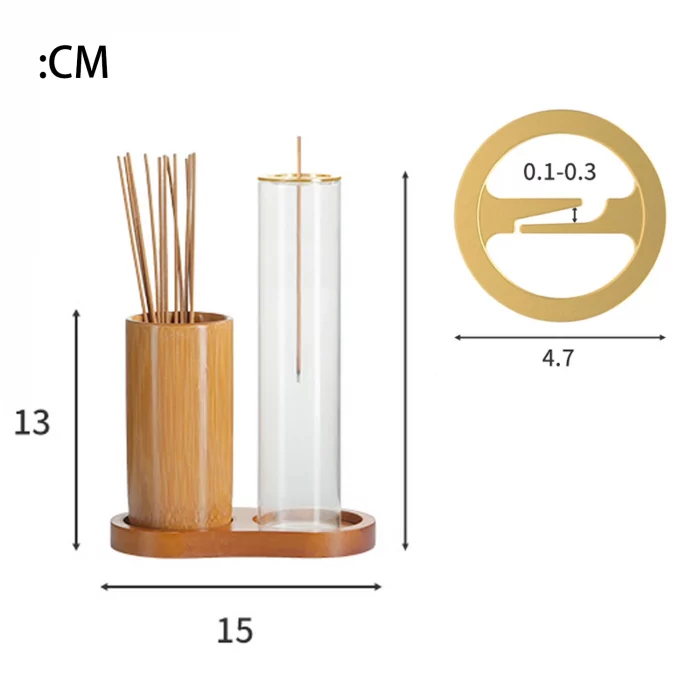 2 in 1 Incense Holder for Sticks Anti-Ash Flying Incense Burne with Glass Ash Catcher and Bamboo Incense Sticks Organizer - Image 7