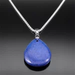 Yoga Tree of Life Necklace for Women Men Lapis Lazuli Stone Stainless Steel Silver Color Amulet Chain Jewelry collier NZZZ366-5S - Image 4