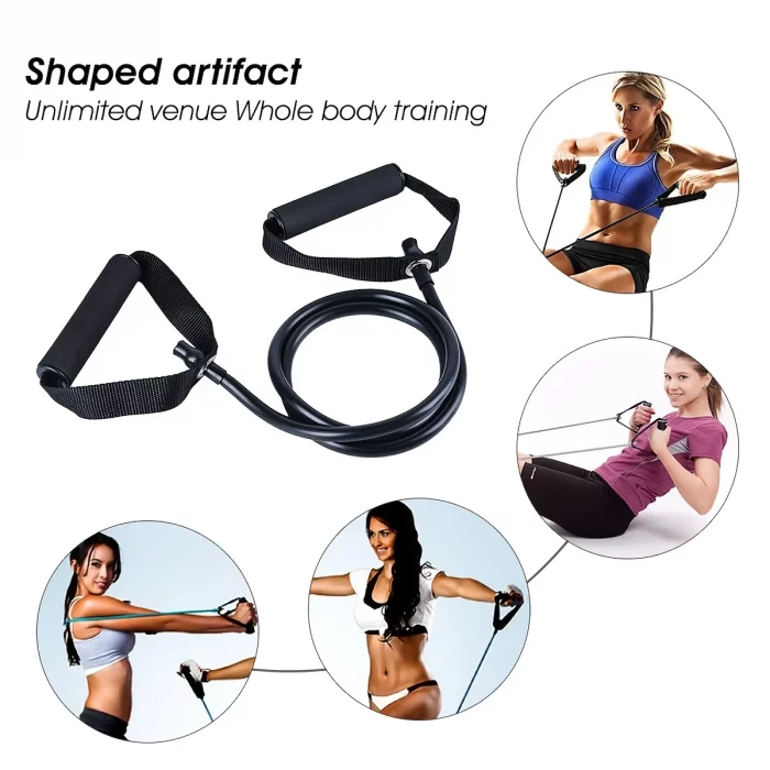 Exercise Bands Resistance Bands With Handles Workout Bands With Handles For Men Women Strength Training Equipment At Home - Image 3