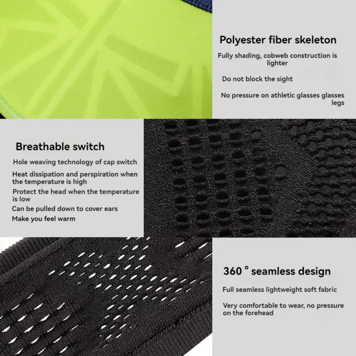 GTUBIKE Cooling Stretchy Visor Unisex Sweatband for Men Women No Slip Band Lightweight Performance Running Sun Protection Visor - Image 5