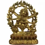 Copper Six-armed Maha Gala Daiheitian God of Fortune Statue Buddha Statue Offering Ornaments - Image 3