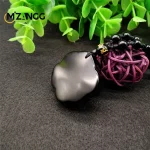 Obsidian Rose Pendant Personalized Black Rose Hand-carved Fashion Couple Rose Pendant High-grade Gifts - Image 5