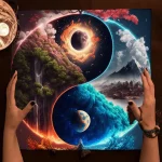 Tarot Card Tablecloth Altar Cloth Moon Planets Tarot Tablecloth For Spread Tarot Reading Waterfall Scenery Wall Decor Tapestry - Image 5