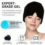 1 piece migraine hat, facial cooling gel headband, cold compress eye mask, adjustable headwear, face cooling product - Image 3
