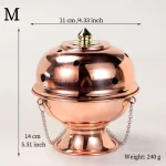 Multifunctional Hanging Incense Burner Red Copper Engraved Stupa Aromatherapy Stove Meditation Smoke Furnace Altars Decorative - Image 7
