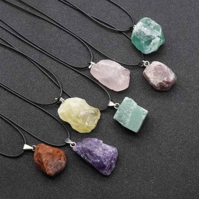 Natural Amethyst Irregular Rough Stone Pendant Clavicle Transparent Quartz Lady Fashion Jewelry Healing Lucky Necklace Gift - Image 6