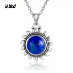 925 Sterling Silver Necklace Natural Lapis Lazuli Pendants Necklace for Women Wedding Anniversary Party Gifts Jewelry - Image 2