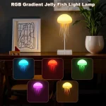 Jellyfish Night Light Creative Lighthouse Ambient Cartoon Rgb Gradient Cute Usb Decorative Lights Holiday Decoration Hanging 3d - Image 3