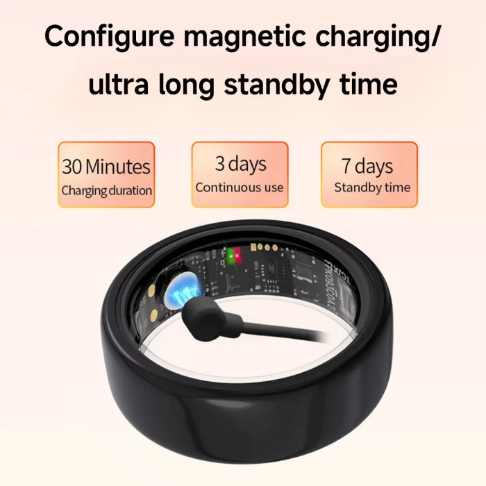 2025 New Smart Ring Blood Pressure Sleep Health Monitoring Multi-sport Modes smartring IP68 Waterproof Remote Care For Men Women - Image 3