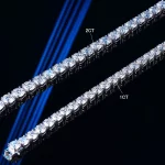 Smyoue Each 6.5/8mm Full Moissanite Tennis Bracelets for Women Men Hip Hop Original Full Diamond 925 Sterling Silver Chain GRA - Image 4