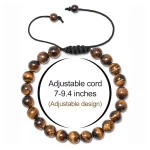 3 Style 8mm Natural Tiger Eyes Lava Rock Protection HANDMADE Bracelet Men's Gift - Image 5