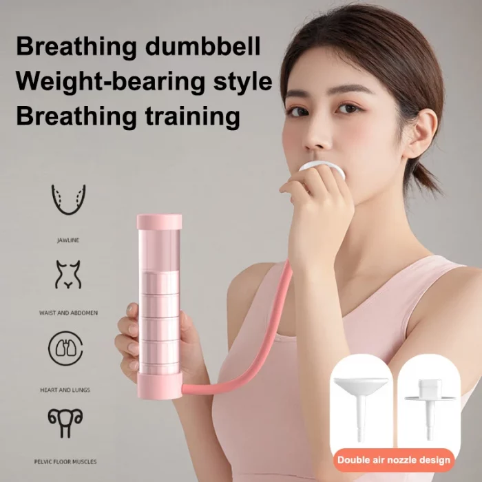 Men and Women's Abdominal Muscle Trainer, Deep Breathing Exercise Dumbbell Set, Lung Capacity Boosting Device - Image 6