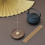 Multi-aperture Solid Wood Incense Inserted Pure Copper Incense Set DIY Household Indoor Line Incense Burner Zen Incense Holder - Image 6