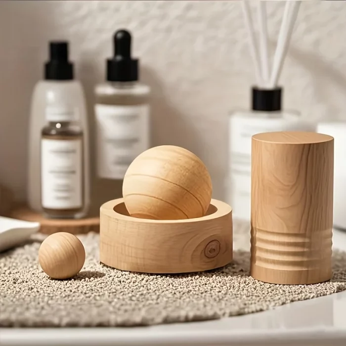 Car & Home Essential Oil Diffuser - Made of Wood Mini Cute Natural Fragrance Diffuser Suitable for Bedroom Living Room Bathroom - Image 6