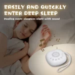 Portable White Noise Machine Sleep Aid with LED Breathing Light And 20 Types of Light Music - Meditation Device for Relaxation - Image 2