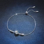 1 Carat Moissanite 925 Sterling Silver Women Bracelet Round Cut Bracelet White Gemstone Anniversary Jewelry 2023 - Image 4