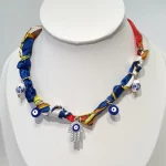 Bandana Necklace Collection – Snake, Cross, Heart, H, and Evil Eye Pendants, Lucky Protective Necklace - Image 5