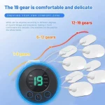 EMS Mini Massage Patch Convenient, Shoulder, Neck and Neck Massage Device - Home Electric Meridian Pulse USB Charging - Image 2