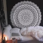 150cm Mandala Print Tapestry Wall Hanging Carpet Throw Yoga Beach Mat Blanket Large Sleeping Pad Wall Art Tapestry Decorations - Image 6