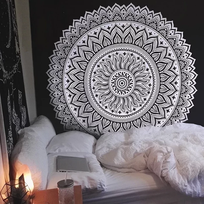 150cm Mandala Print Tapestry Wall Hanging Carpet Throw Yoga Beach Mat Blanket Large Sleeping Pad Wall Art Tapestry Decorations - Image 6