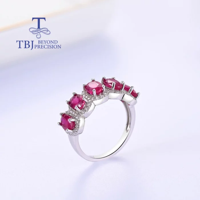 Precious July Birthstone Natural Filled Ruby Ring 925 Silver Rare Real Gemstone Women's Anniversary & Engagement gift - Image 6