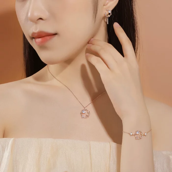 NEW European New S925 Sterling Silver Necklace AAA CZ Rabbit For Women Birthday Party Gift Jewelry - Image 5