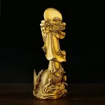 Feng Shui Copper Dragon Guanyin Ornaments Stand Bodhisattva Statue Home Living Room Desktop Buddha Decor - Image 5