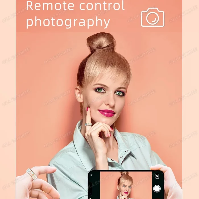 2025 New Gesture Control Smart Ring Men Women Heart Rate Blood Oxygen Monitor Smartring IP68 & 10ATM Waterproof Multi-sport Mode - Image 3