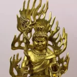 Feng Shui Lucky Copper Attract Wealth Fudomyo Dzong Buddha Statue Home Living Sculptures - Image 4