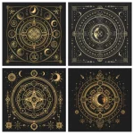 Suede Velvet Tarot Tablecloth Rune Divination Altar Tarot Patch Table Cover For Magicians Daily Board Games Card Pad