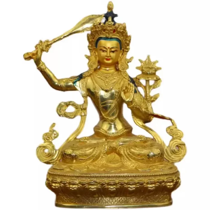 feng shui Copper Tibetan Tantric Manjushri Buddha Statue, Home Living Decor - Image 7