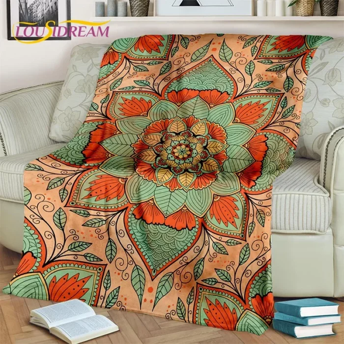 3D Bohemia Meditation Mandala nature Spirit Yoga Blanket,Soft Throw Blanket for Home Bedroom Bed Sofa Picnic Cover Blanket Kids - Image 4