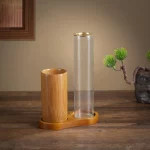 2 in 1 Incense Holder for Sticks Anti-Ash Flying Incense Burne with Glass Ash Catcher and Bamboo Incense Sticks Organizer - Image 3