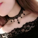 New Sexy Gothic Chokers Crystal Black Lace Neck Choker Necklace Vintage Victorian Women Chocker Steampunk Jewelry - Image 5