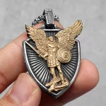 Archangel St.Michael Shield Amulet Exorcism Stainless Steel Men Necklaces Pendant Chain Punk For Women Fashion Jewelry Gifts - Image 4