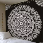 150cm Mandala Print Tapestry Wall Hanging Carpet Throw Yoga Beach Mat Blanket Large Sleeping Pad Wall Art Tapestry Decorations - Image 4