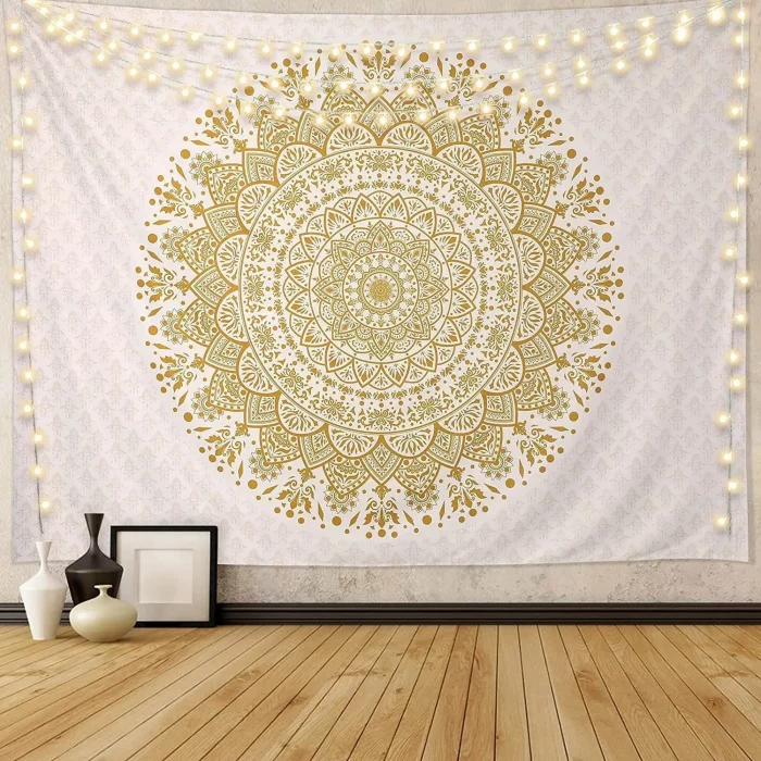 Mandala Tapestry Indian Bohemian Psychedelic Background Cloth Home Decoration Room Living Room Wall Hanging Cloth - Image 4