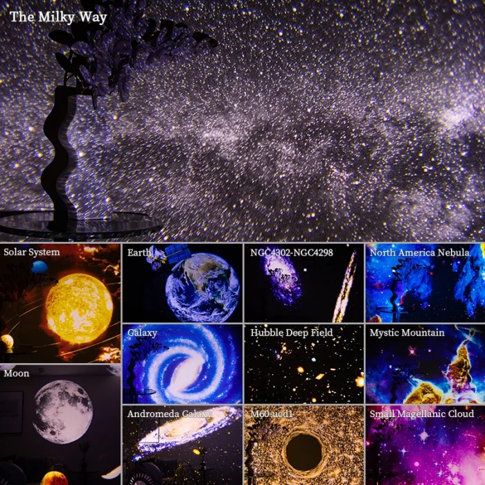 Night Light Galaxy Projector Starry Sky Projector 360° Rotate Planetarium Lamp For Kids Bedroom Valentines Day Gift Wedding Deco - Image 3