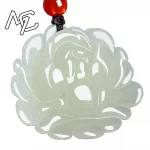 New Hotan Jade Lotus Flower Pendant Charm Jadeite Green Stone Natural Emerald Necklace Gift Women Men Talismans Necklace Jewelry - Image 6