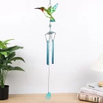 Wind Chime Hummingbirds Dragonflies Metal Glass Painted Crafts Hanging Pendants Bell Aluminum Pipe Home Courtyard Hanging Decors - Image 3