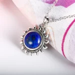 925 Sterling Silver Necklace Natural Lapis Lazuli Pendants Necklace for Women Wedding Anniversary Party Gifts Jewelry - Image 5