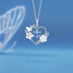 Simple Silver Color Butterfly Shell Flower Heart Necklace For Women Moonstone Pendant Necklaces Clavicle Chain Wedding Jewelry - Image 2