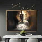 Religious Buddha Painting, Canvas Print Lotus Buddha Posters, Wall arts Decor, Home Living Room Decor, No Frame - Image 2