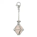 Stainless Steel Design Crystal Cage Keychain Holder Net Metal Chain Stone Collecting Holder Adjustable Pendant Jewelry - Image 6