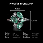 Light Luxury 925 sterling silver women's ring real gemstone natural oval Emerald fine jewelr for daily wear or Anniversary gifts - Image 5