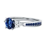 Genuine Natural Sri Lanka Sapphire S925 Sterling Silver Ring Birthstone Engagement Design Ring Ladies Blue Gemstone Fashion Ring - Image 3